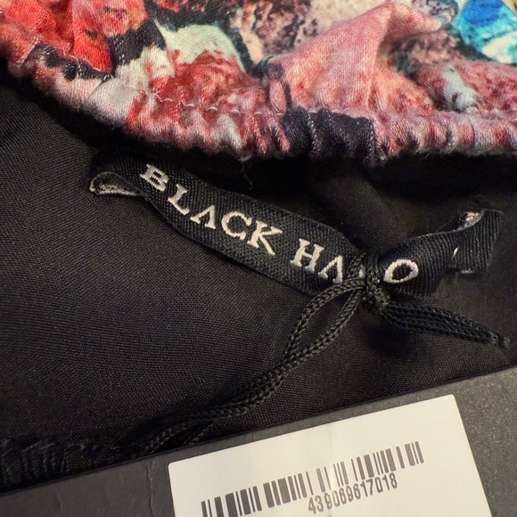 Black Halo Ruffled Tiered Mini Dress Multicolor Abstract Floral Print SZ XS - Picture 4 of 11